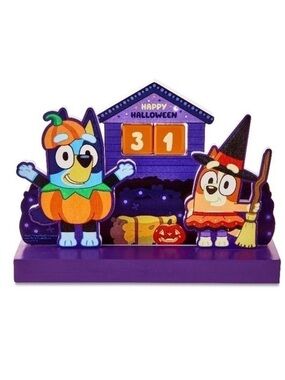 NWT. BLUEY Bluey & Bingo Countdown To Halloween Tabletop Decor